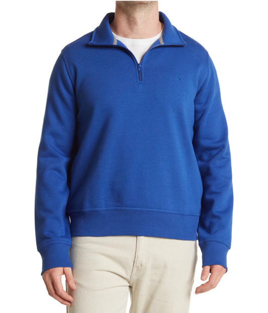 Quarter Zip Luxe Fleece Pullover Indigo Blue