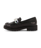 Bella Loafer With Irrodicant Chain Black
