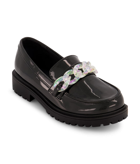 Bella Loafer With Irrodicant Chain Black
