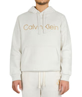 Long Sleeves Metallic Logo Po Hoodie