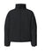 Long Sleeves Front Zipper Mock Neck Puffer Coat