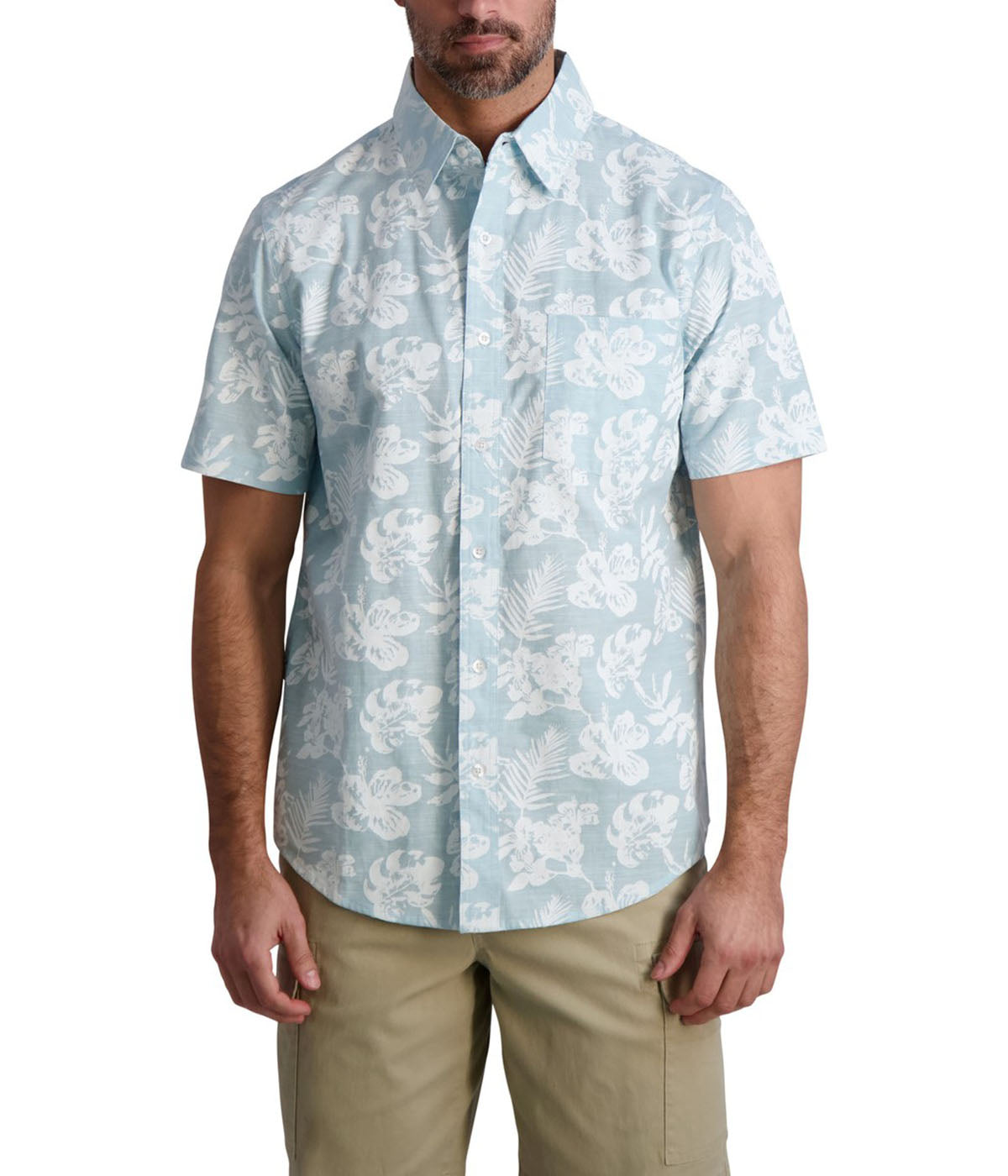 Chaps Chaps Men's Short Sleeve Shirt Chambray ButtonUp 2 - Azure Bonton Chaps Chaps Men's Short Sleeve Shirt Chambray ButtonUp 2 - Azure Bonton