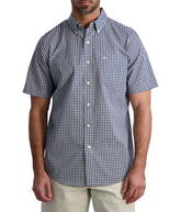 Chaps Men's Short Sleeve Recycled Poly Stretch Woven Shirt