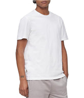 Short Sleeves Smooth Cotton Solid Crewneck Tee