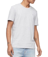 Short Sleeves Smooth Cotton Solid Crewneck Tee