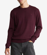Long Sleeve Solid Extrafine Merino Crew 14Gg Red