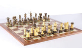The 4" Burnt Zagreb Chess Set Combo - Chess Set - Chess-House
