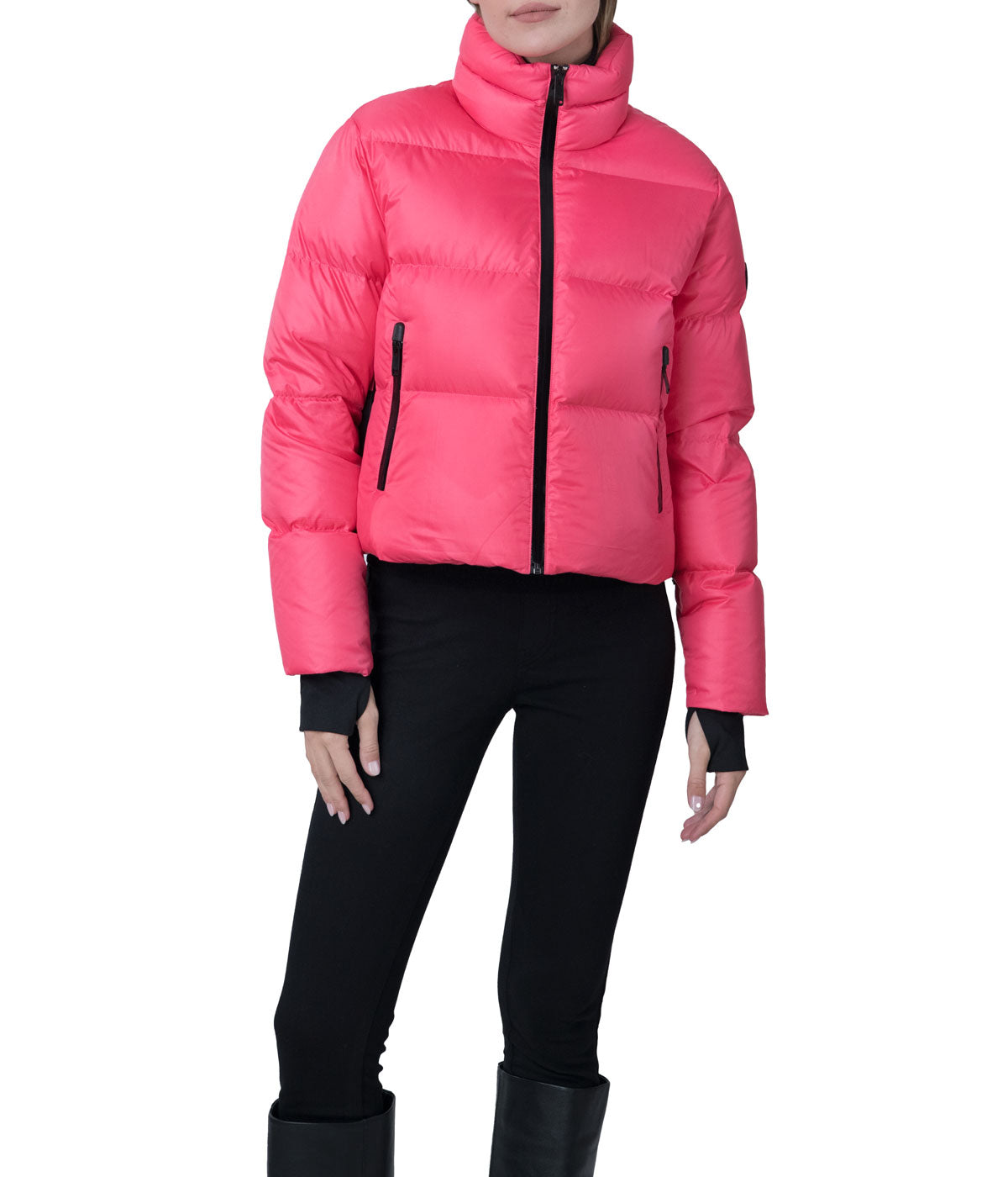 Evo 20.5" Recycled Nylon Ripstop Cropped Jacket Coral Pink