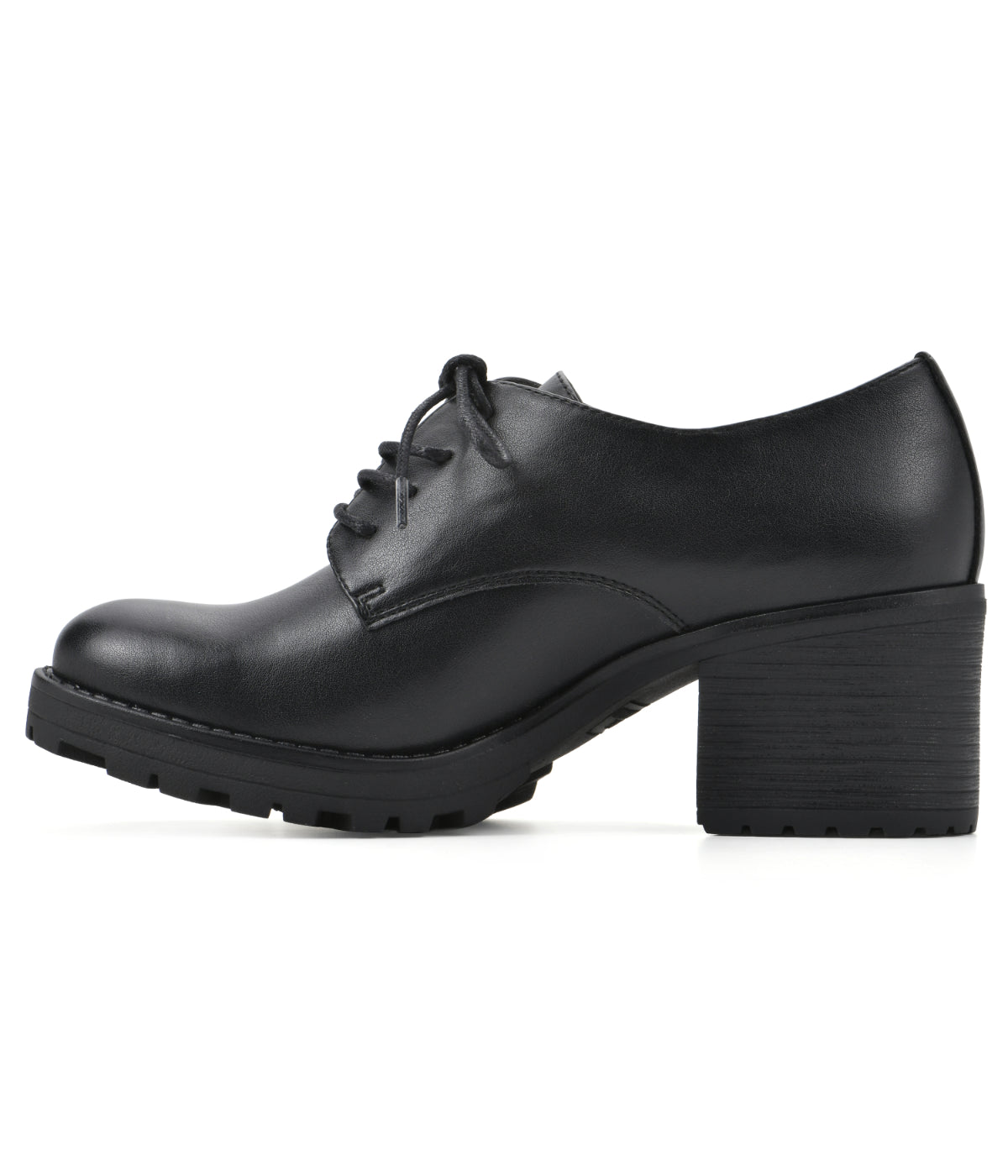 Bourbons Heeled Oxfords Black/Smooth