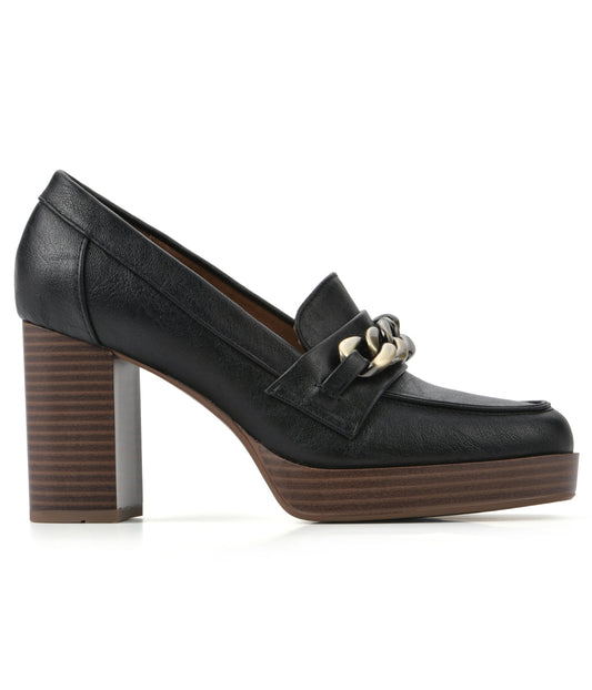 Manning Heeled Loafers Black/Smooth