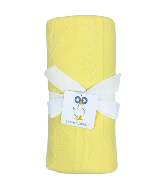 Yellow Knit Blanket Yellow
