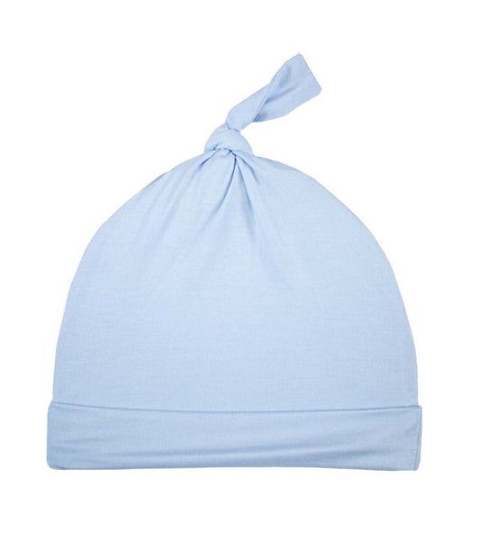 Blue Knotted Baby Beanie Blue