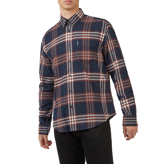 Long Sleeve Oversized Brushed Check Buttondown Shirt