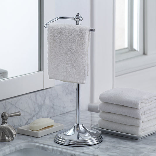 Heavy Weight Classic Decorative Metal Fingertip Towel Holder Stand for Bathroom