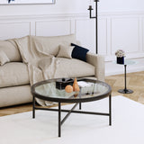 Mallory 36'' Wide Coffee Table with Glass Top