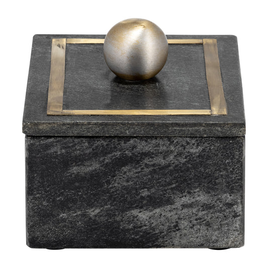 Knob Marble Rectangular Box