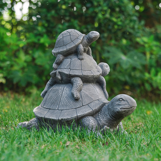 Stacked Turtle Garden Statue