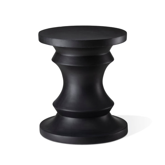 Black Column Pedestal Garden Stool