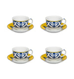 Castelo Branco Tea Cups & Saucers Set of 4