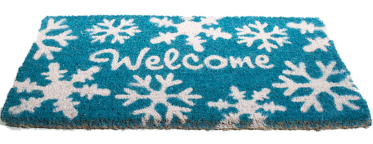 Welcome Snow Flakes Doormat