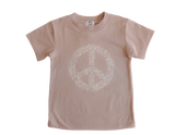 Floral Peace Sign Cotton T-Shirt
