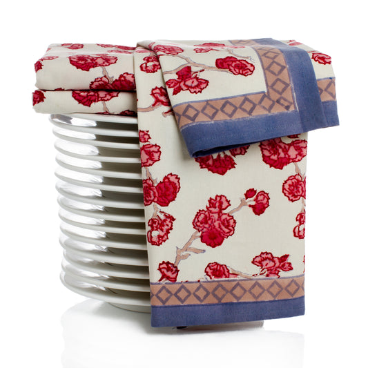 Cherry Blossom Cream/Blush Tea Towels Set of 3