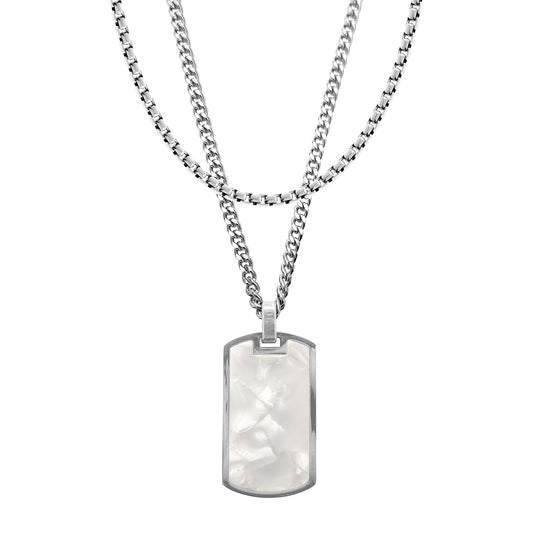 American Exchange Dog Tag Double Necklace