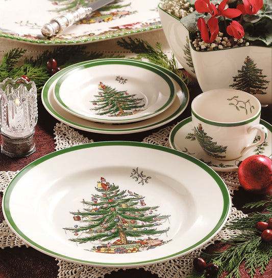 Christmas Tree Salad Plate Set of 4