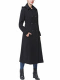 Women's Lea Hooded Full Length Long Wool Coat