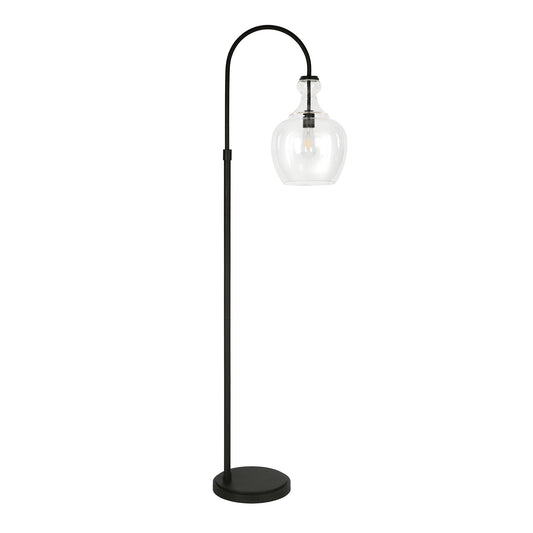 Verona 70" Tall Arc Floor Lamp with Clear Glass Shade