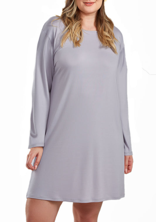 Ferris Ultra Soft Plus Size Sleep Shirt/Dress in Ultra Soft and Cozy Lounge Style