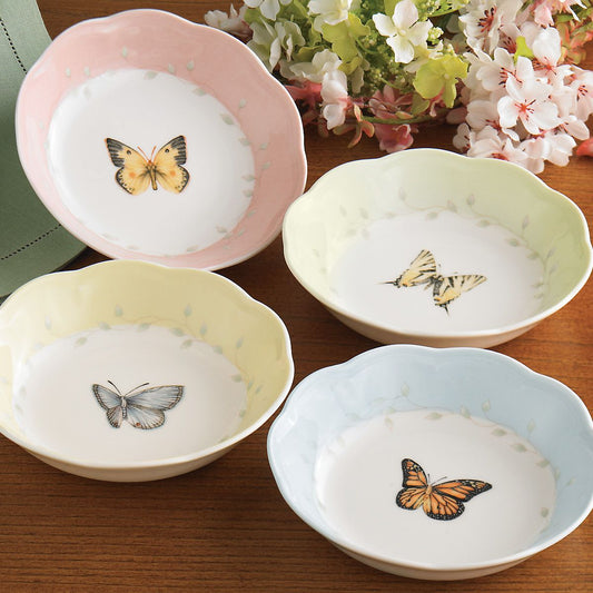 Butterfly Meadow Dessert Fruit Dishes Set of 4