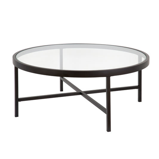 Mallory 36'' Wide Coffee Table with Glass Top