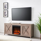 Mavis TV Stand with Log Fireplace for TV's up to 65"