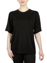 Pointelle With Puff Flare Sleeves Sweater