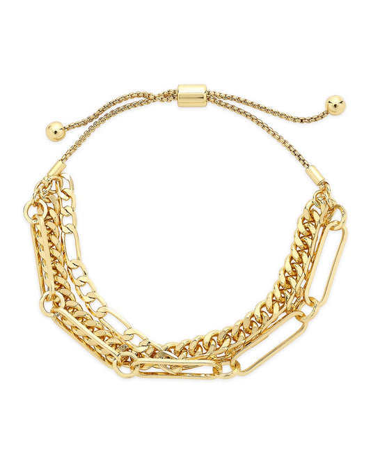 Triple Layered Figaro Chain Bracelet