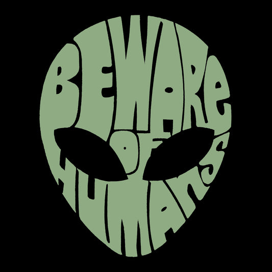 Premium Blend Word Art T-shirt - Beware of Humans