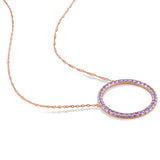 Created Alexandrite Open Circle Necklace