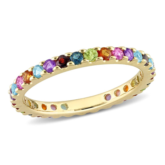 Multi-Gemstones Eternity Ring