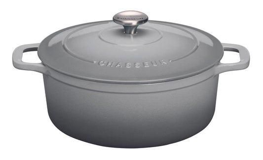 French Enameled 4.2 Qt Cast Iron Round Dutch Oven