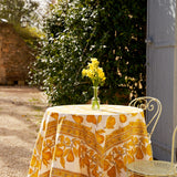 Orchard Pear Mustard/Grey Tablecloth