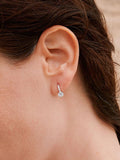 Sterling Silver Round Earrings w/ Birthstone