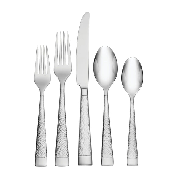 Oneida Cabria Hammered 20-Piece Stainless Steel Flatware Set