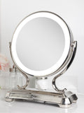Glamour LED Lighted Makeup Mirror with 5X/1X Magnification