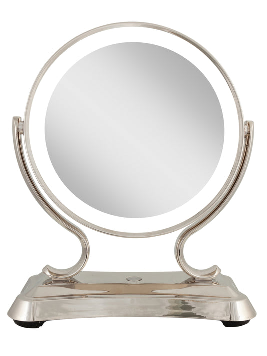 Glamour LED Lighted Makeup Mirror with 5X/1X Magnification