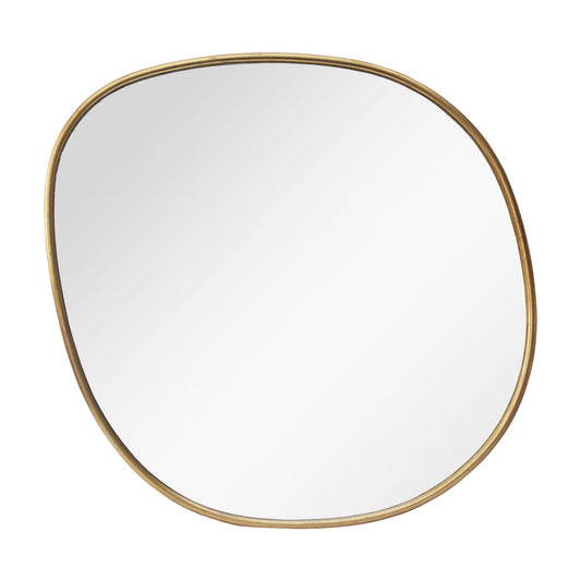 Large Irregular Metal Framed Gold Mirror