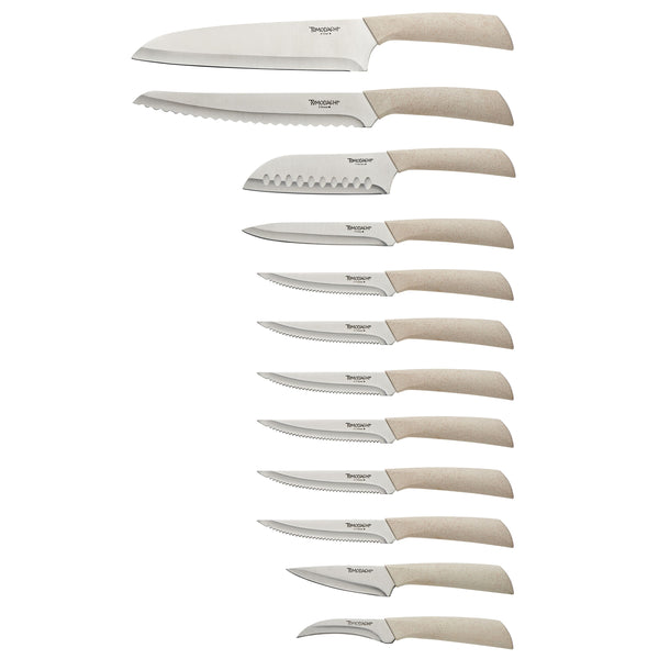 Tomodachi Raintree Ash - 13 Piece Knife Block Set Chef Knife Bag