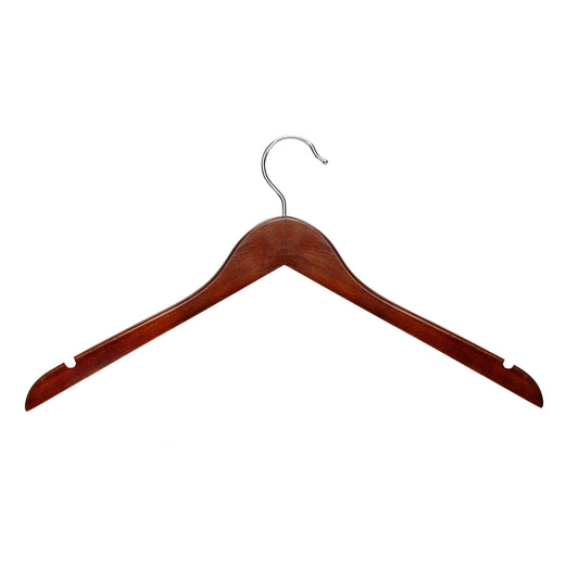 Cherry Wooden Shirt Hangers, 20-Pack