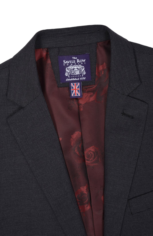 Hoxton Notch Lapel Grey Houndstooth Suit