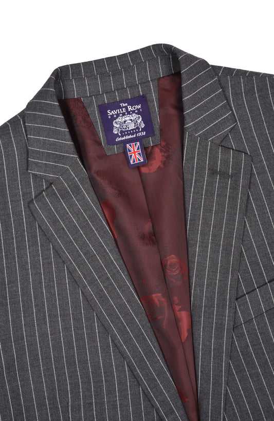 Hoxton Notch Lapel Chalk Stripe Suit